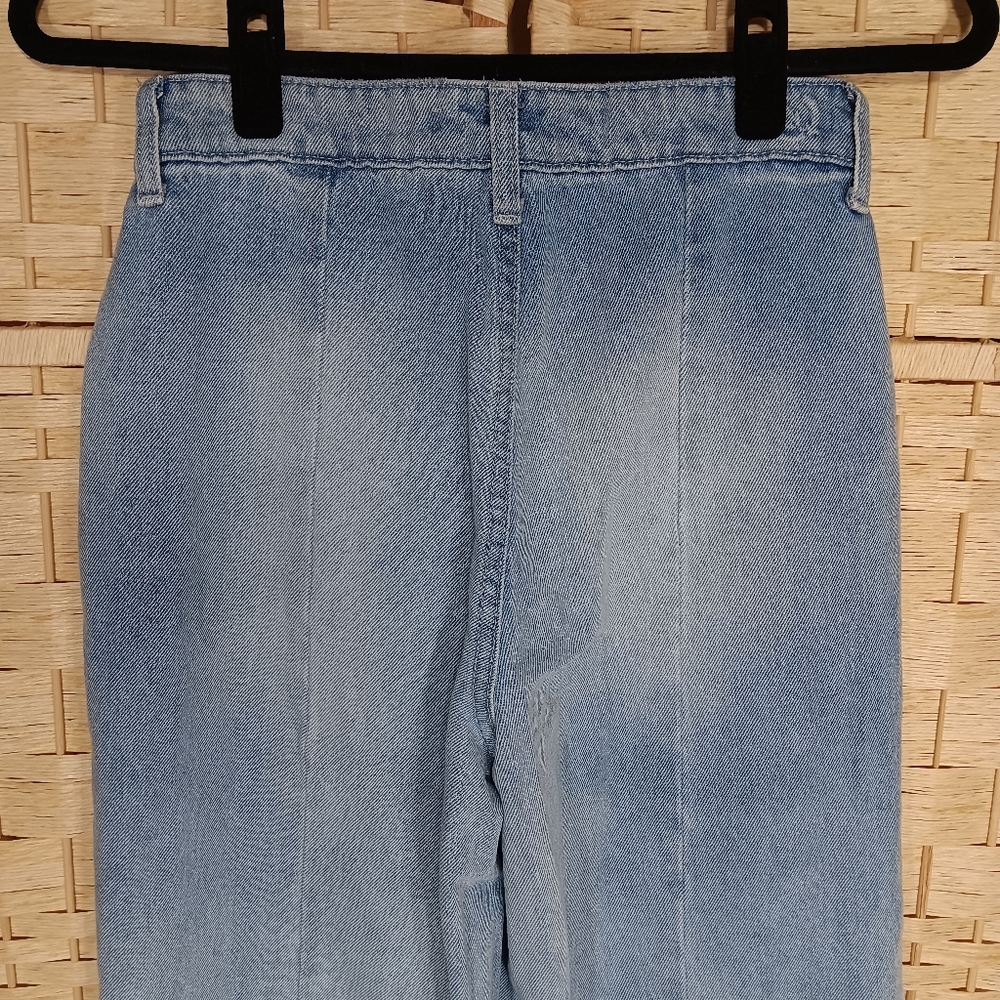 PTCL Elegant Light Blue Women's Wide Leg Jeans High Rise Flared 27 26 Small - Picture 5 of 8